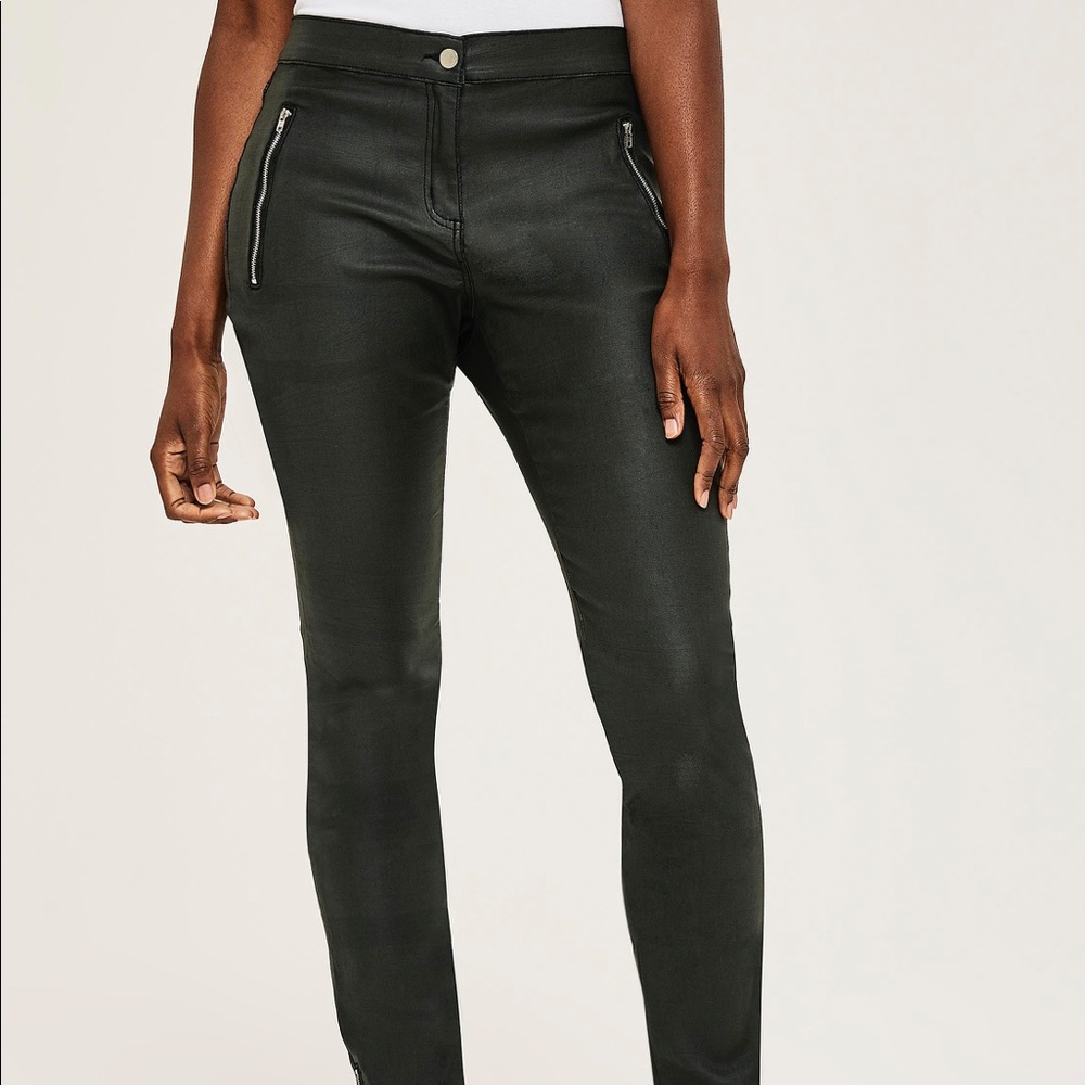 Long Tall Sally biker coated skinny Jean